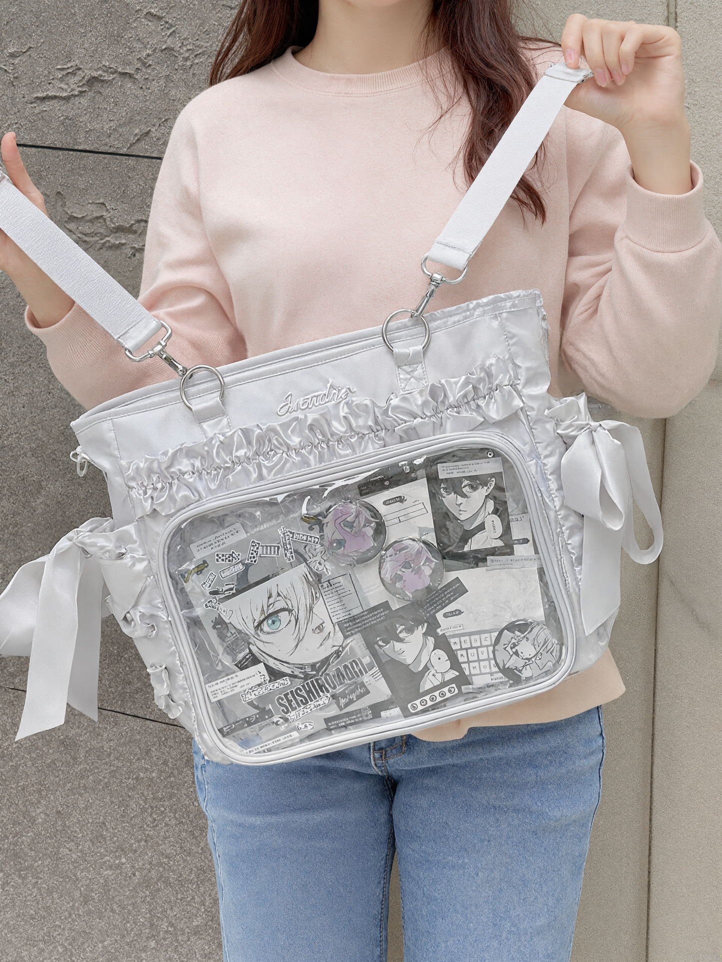 AORDA tote bag for women large bag ita bag college school bag backpack large capacity multifunctional use suitable for plush toys