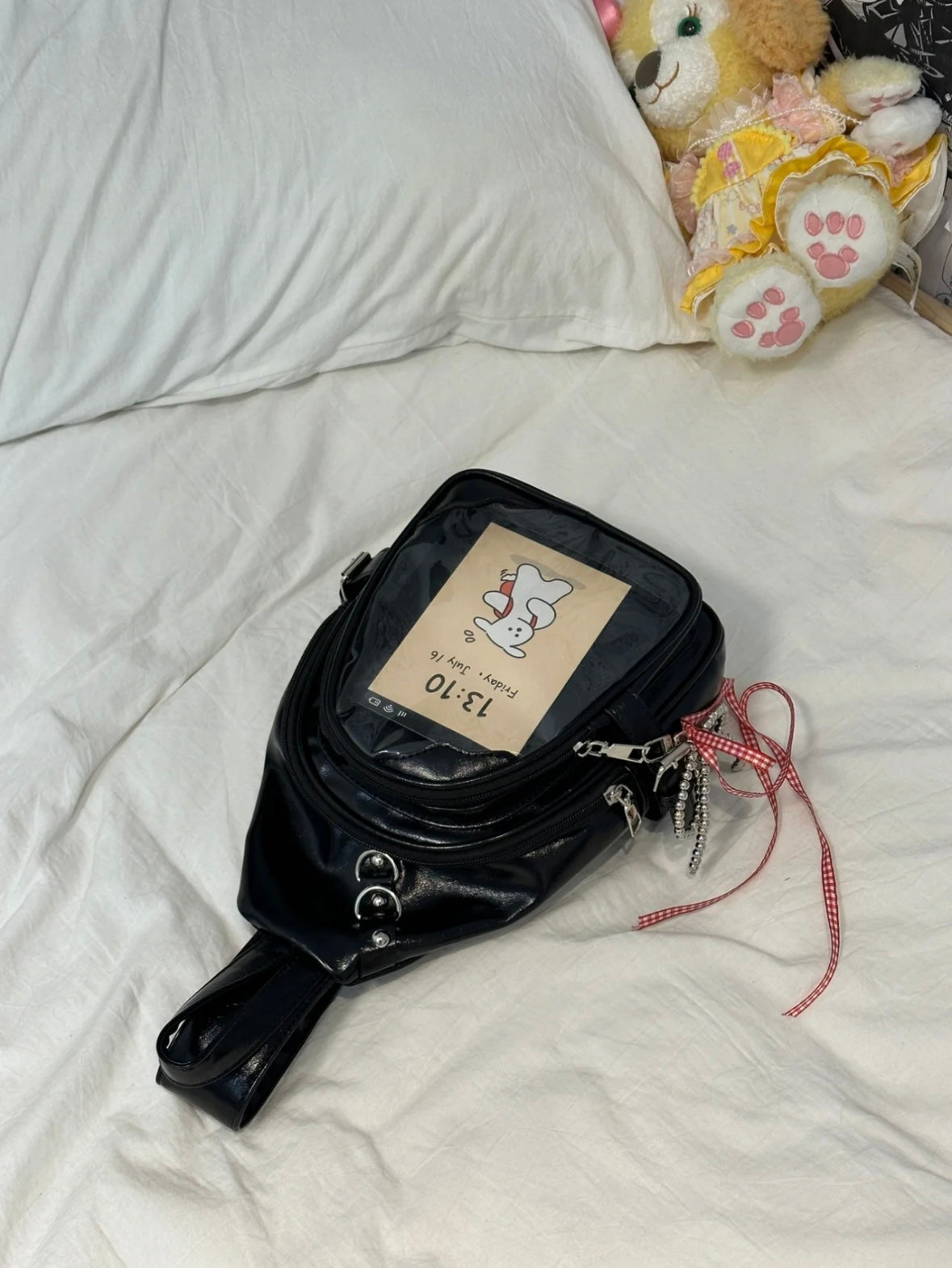 Labubu ita bag chest bag for man women,messenger bag suitable for plush tools