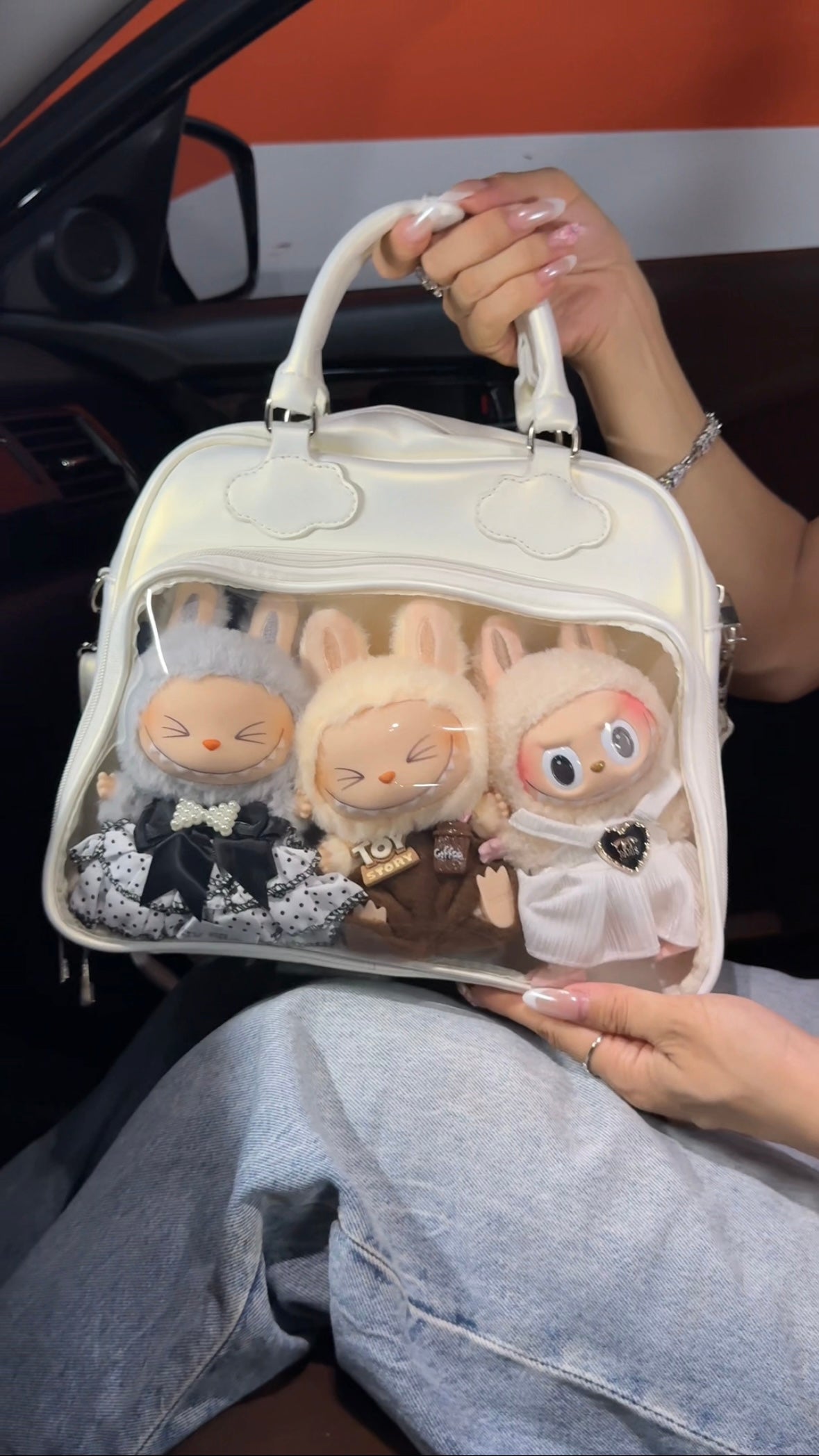 Labubu ita bag messenger bag for women, handbag suitable for plush tools