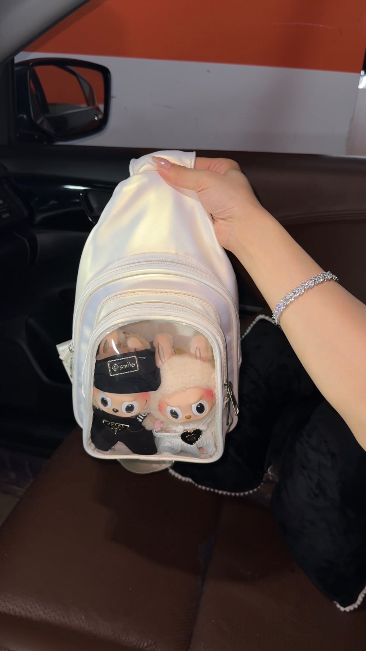 Labubu ita bag chest bag for man women,messenger bag suitable for plush tools