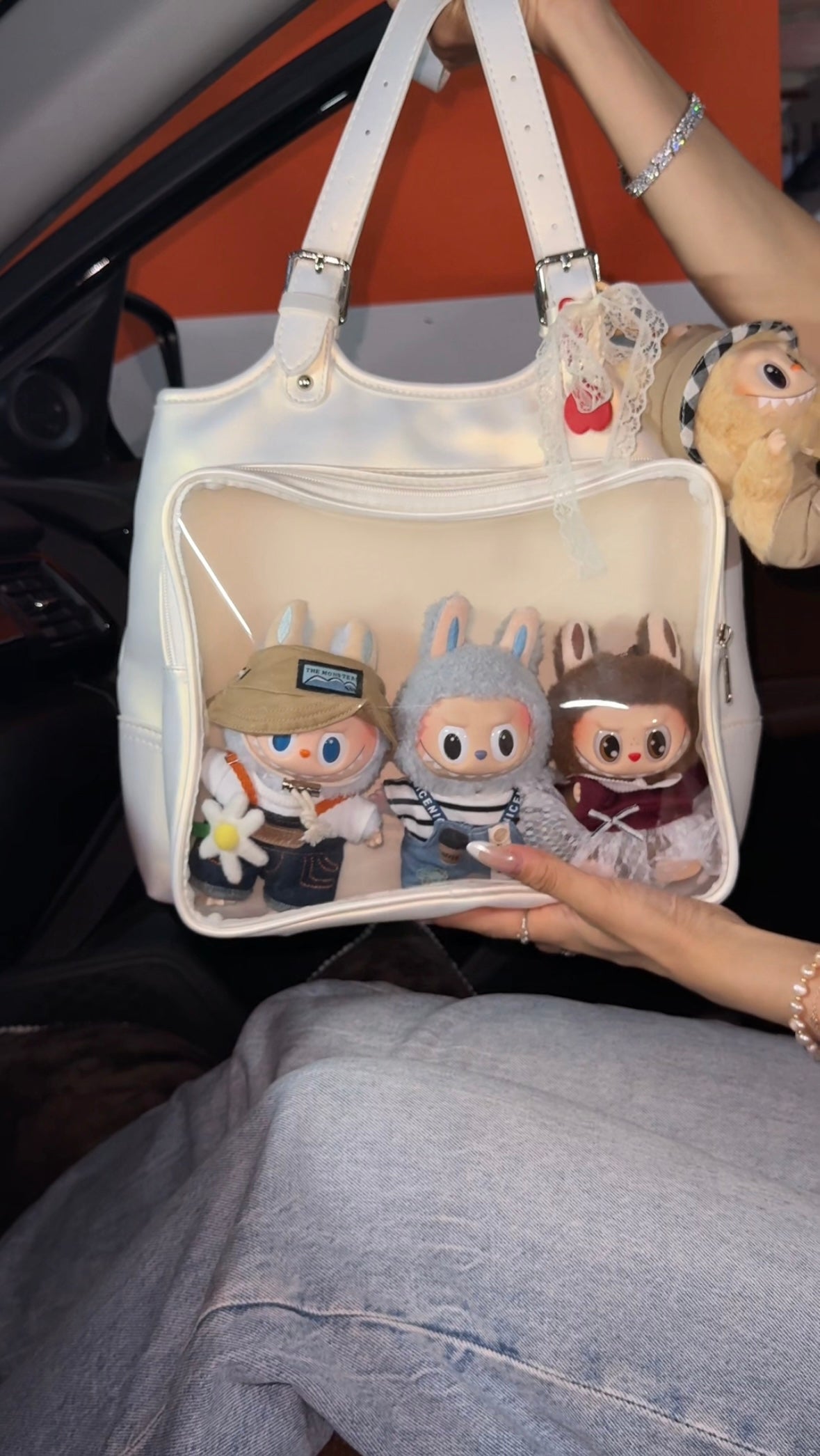 Labubu ita bag tote bag for women, handbag suitable for plush tools