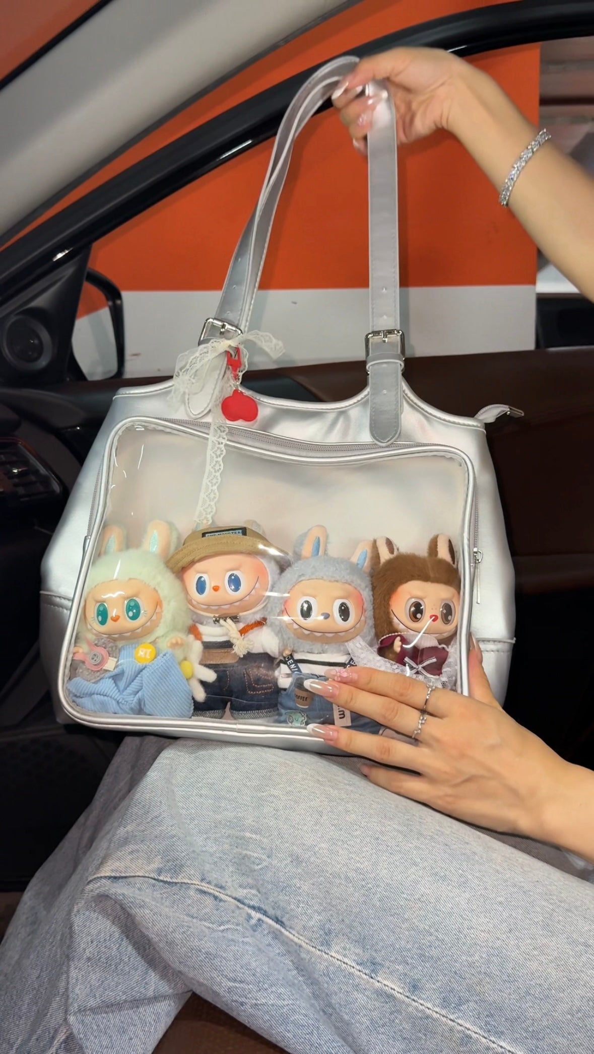 Labubu ita bag tote bag for women, handbag suitable for plush tools