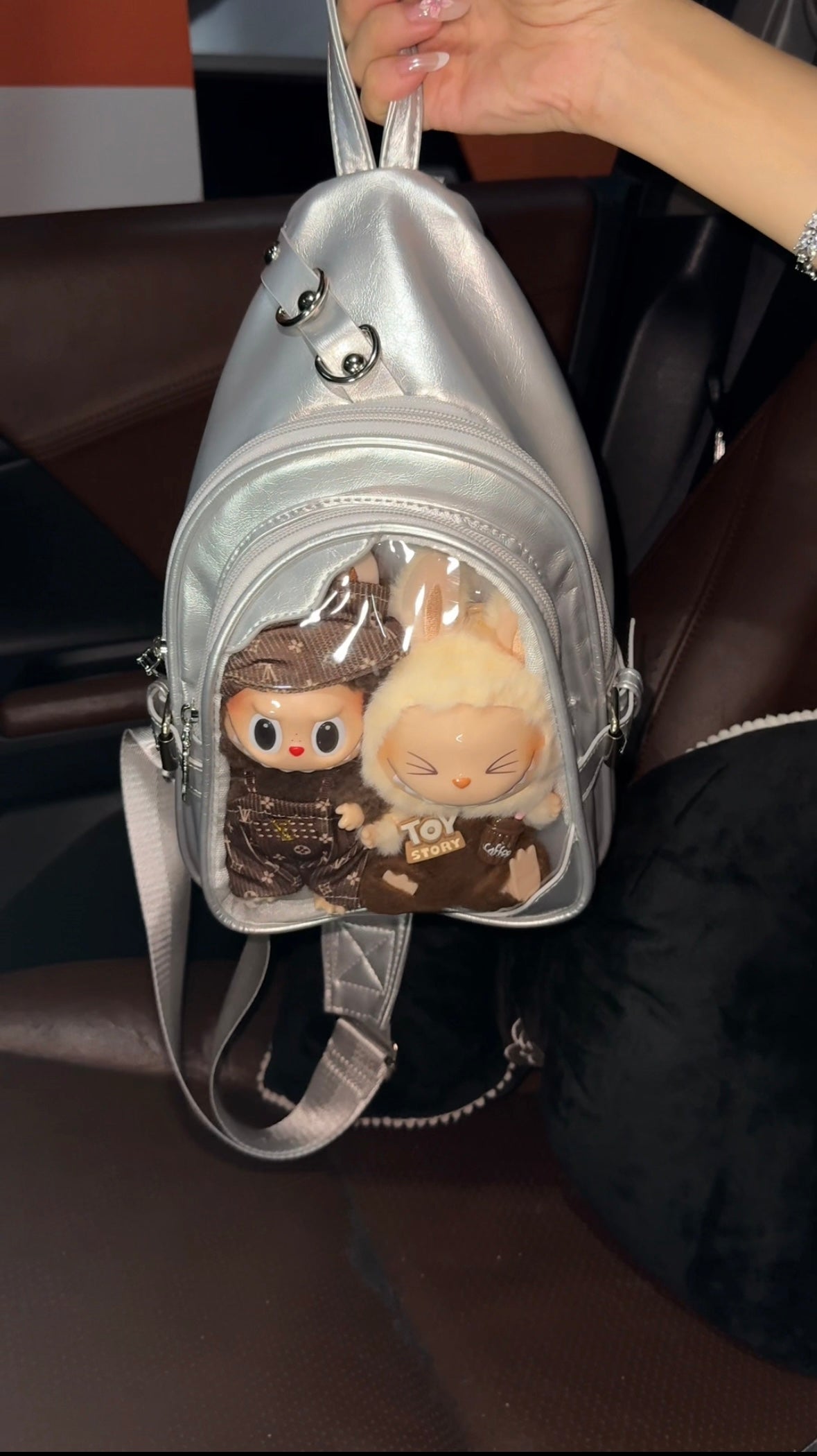Labubu ita bag chest bag for man women,messenger bag suitable for plush tools