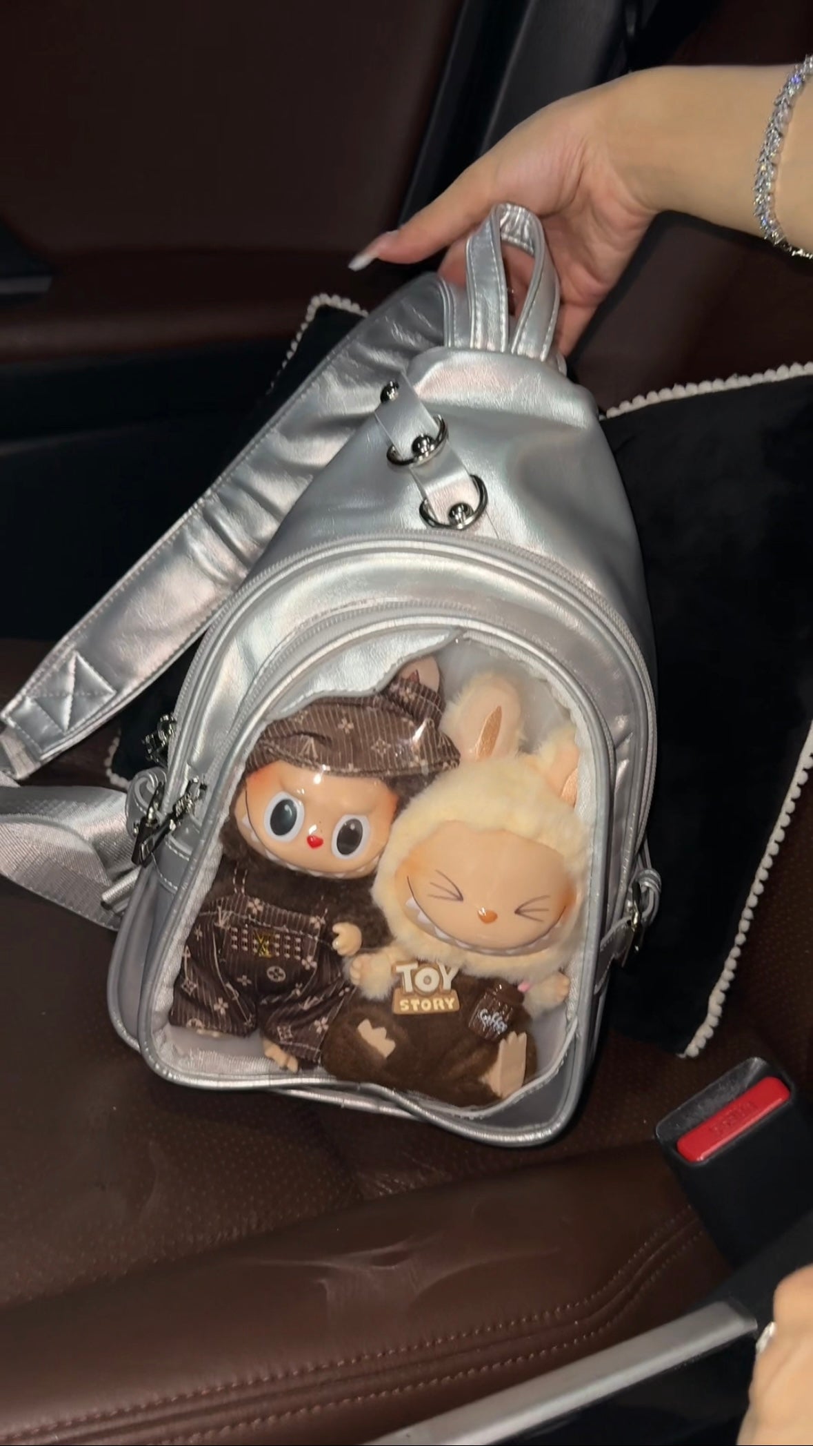 Labubu ita bag chest bag for man women,messenger bag suitable for plush tools