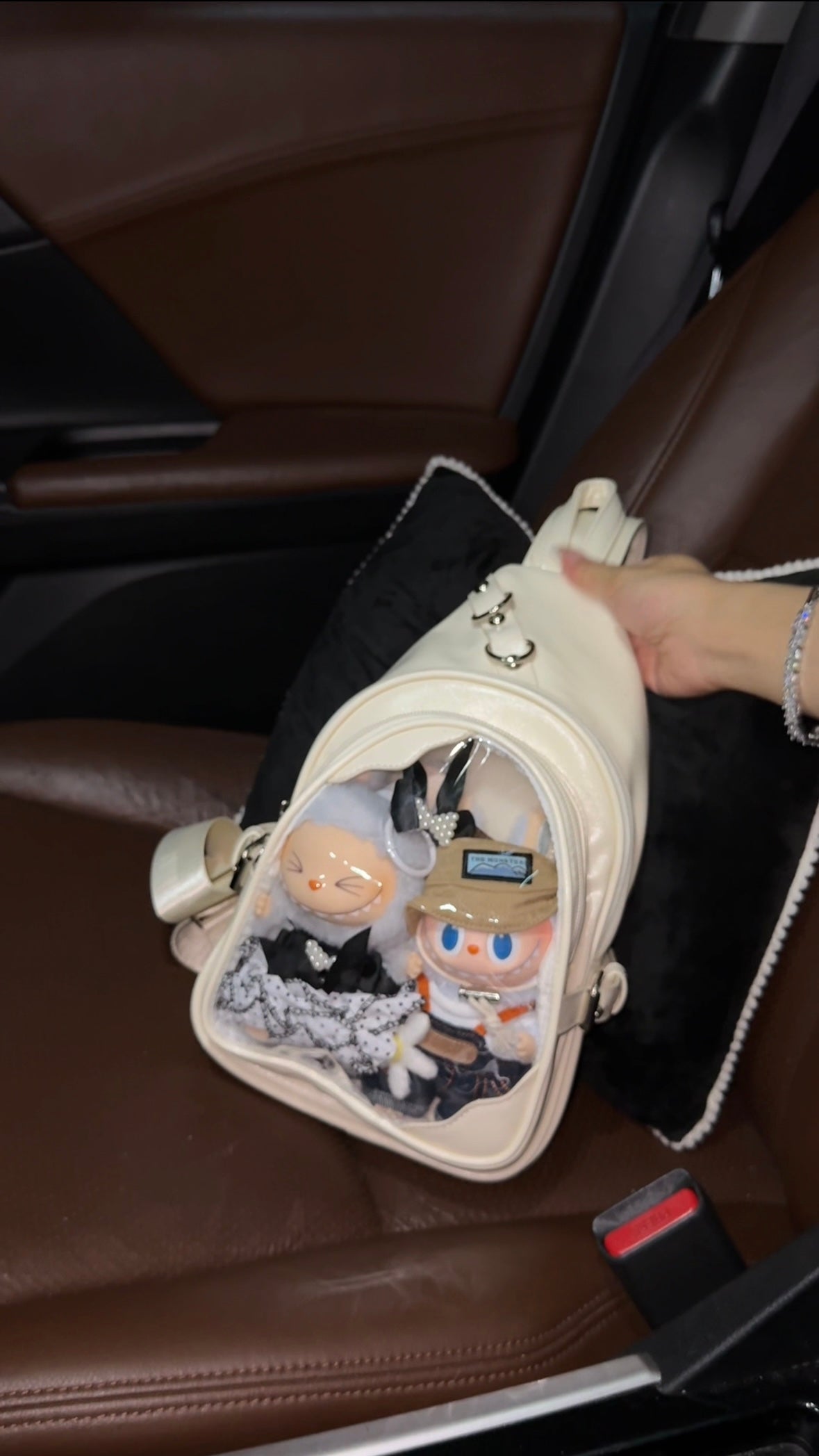 Labubu ita bag chest bag for man women,messenger bag suitable for plush tools