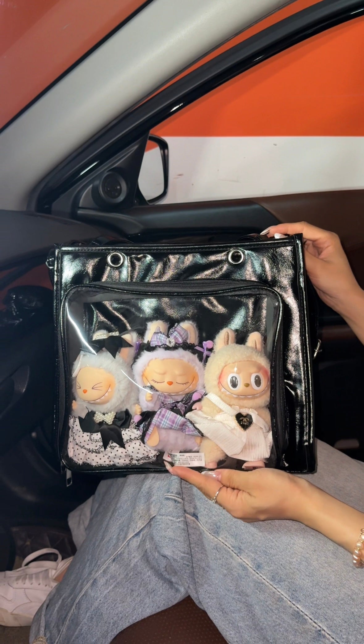 Labubu ita bag messenger bag for men women, big bag for capacity multifunctional use suitable for plush tools
