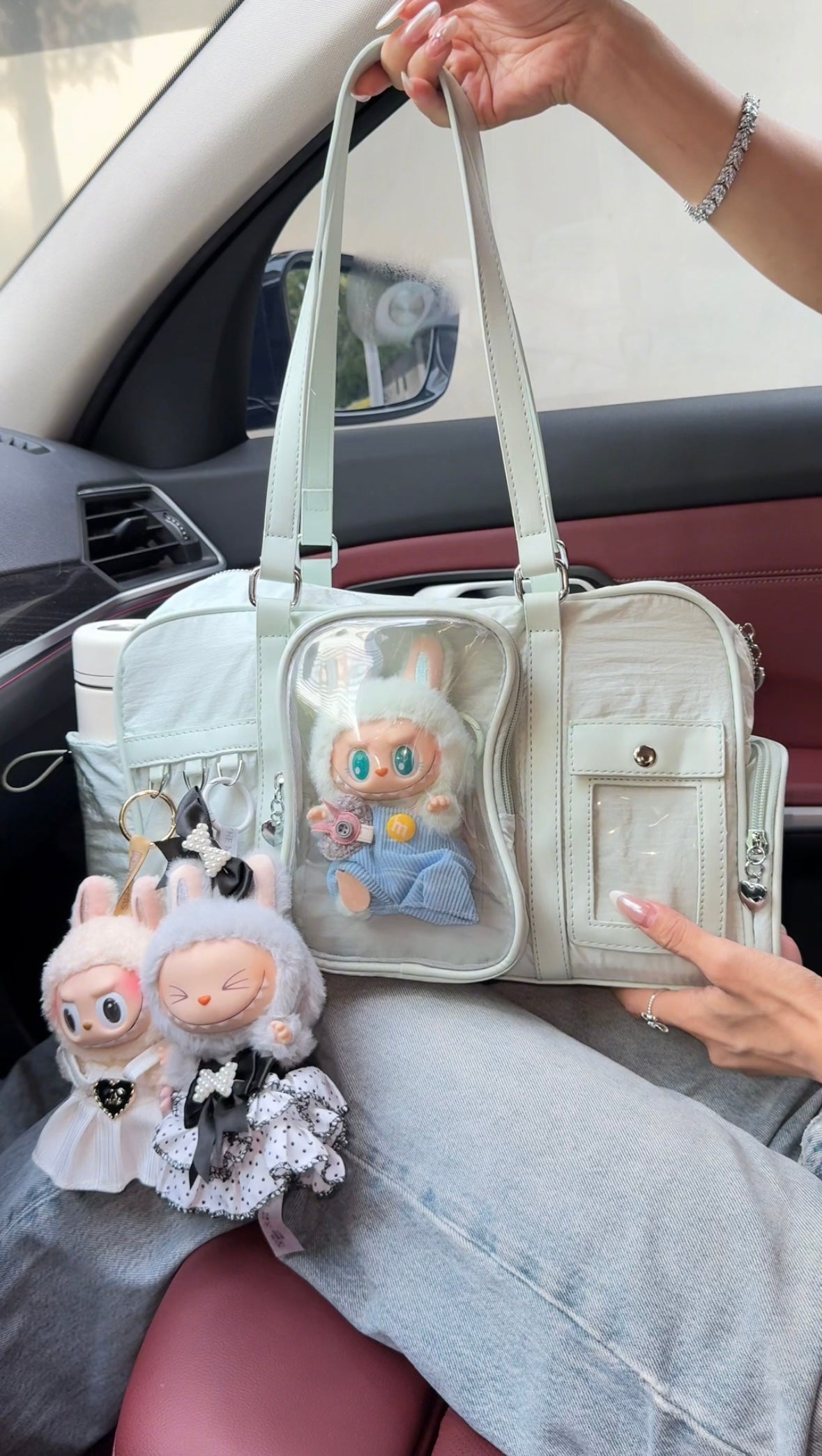 Labubu travel bag for man women fitness baglarge bag ita bag college school bag suitable for plush toys