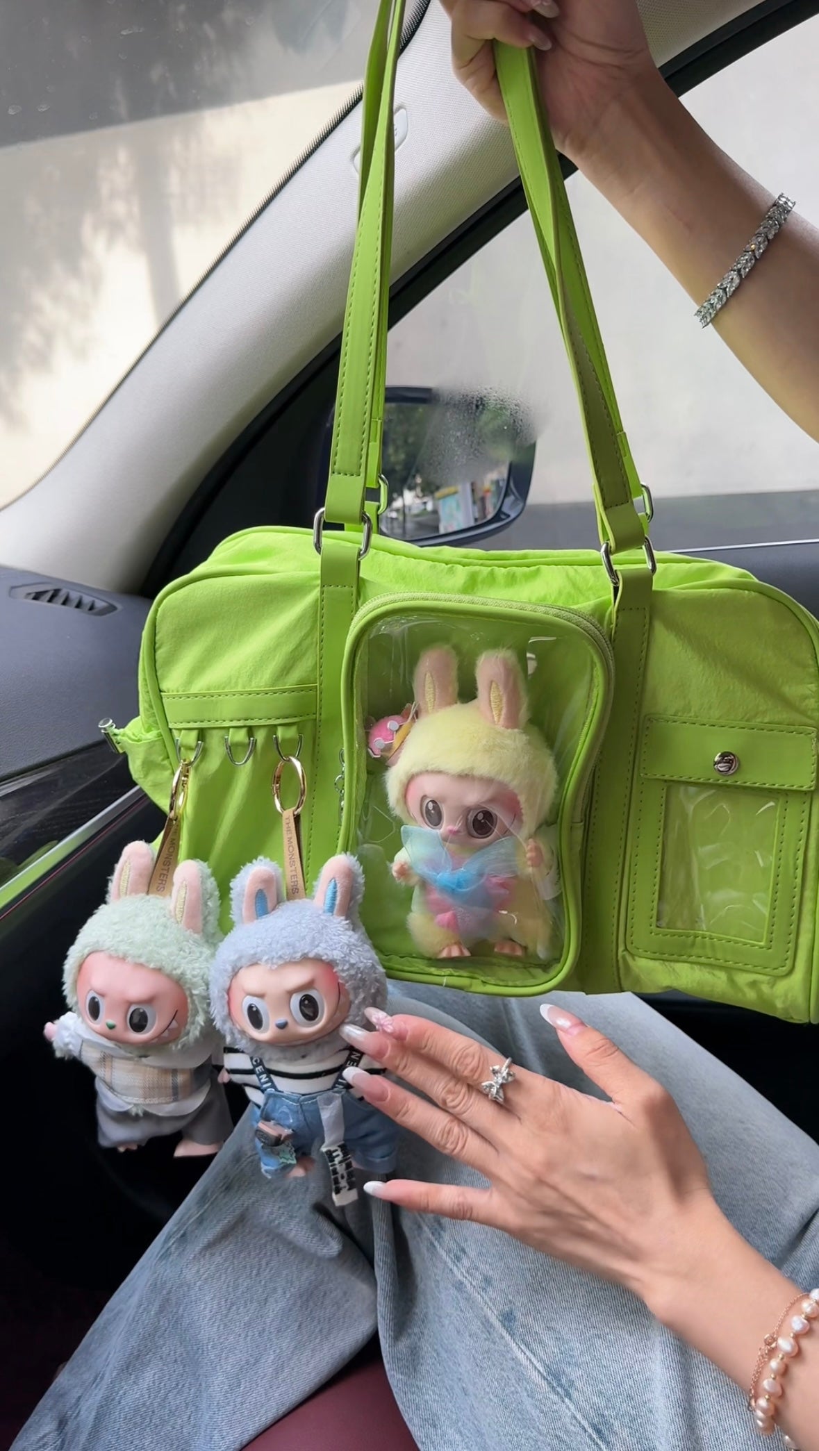 Labubu travel bag for man women fitness baglarge bag ita bag college school bag suitable for plush toys