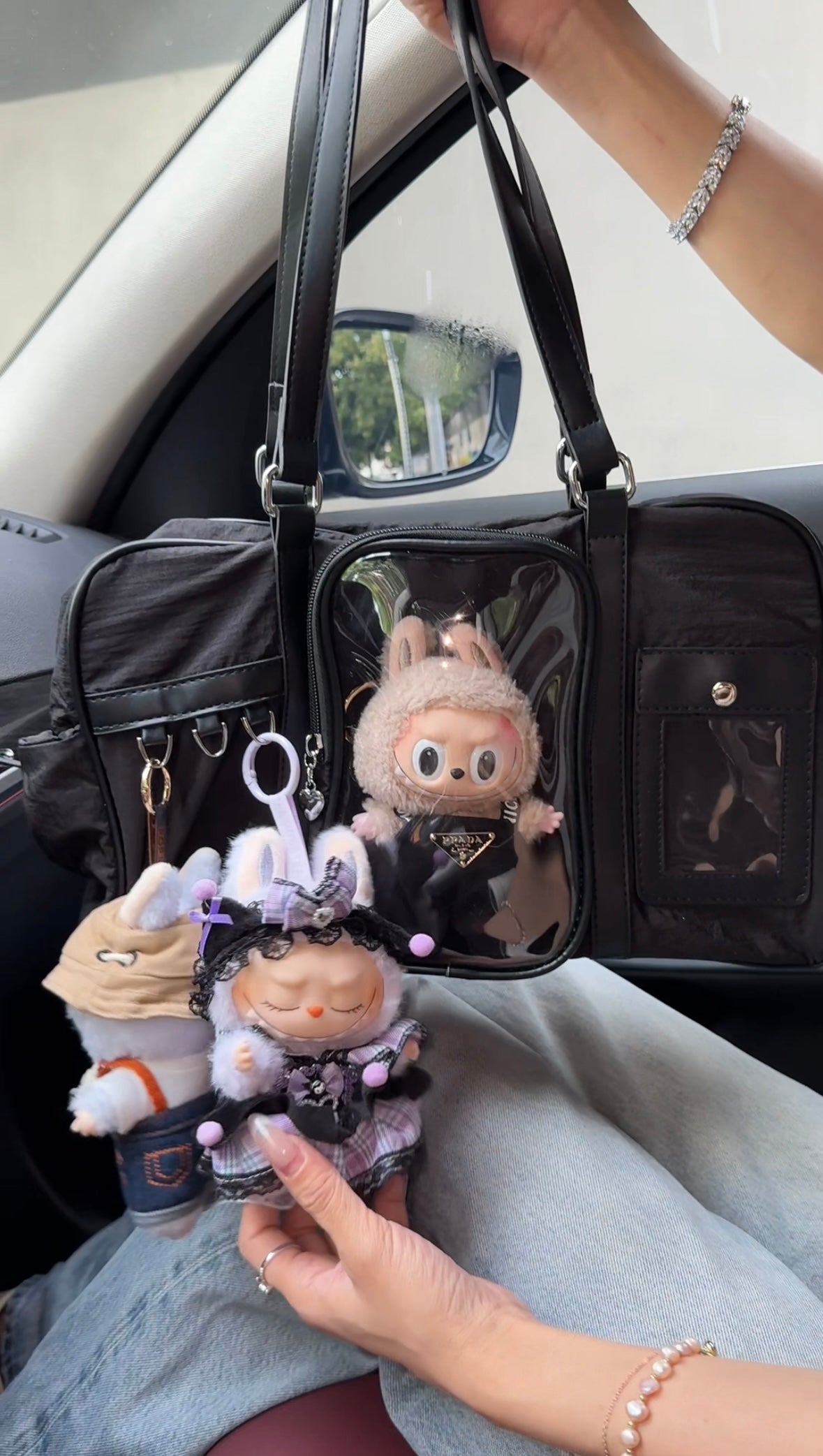 Labubu travel bag for man women fitness baglarge bag ita bag college school bag suitable for plush toys