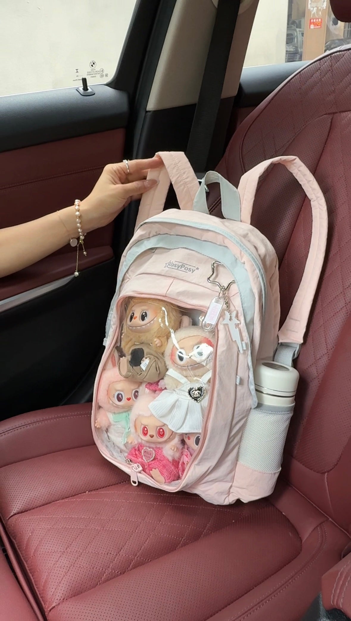 RosyPosy labubu school bag backpack for school lightweight college suitable for plush tools