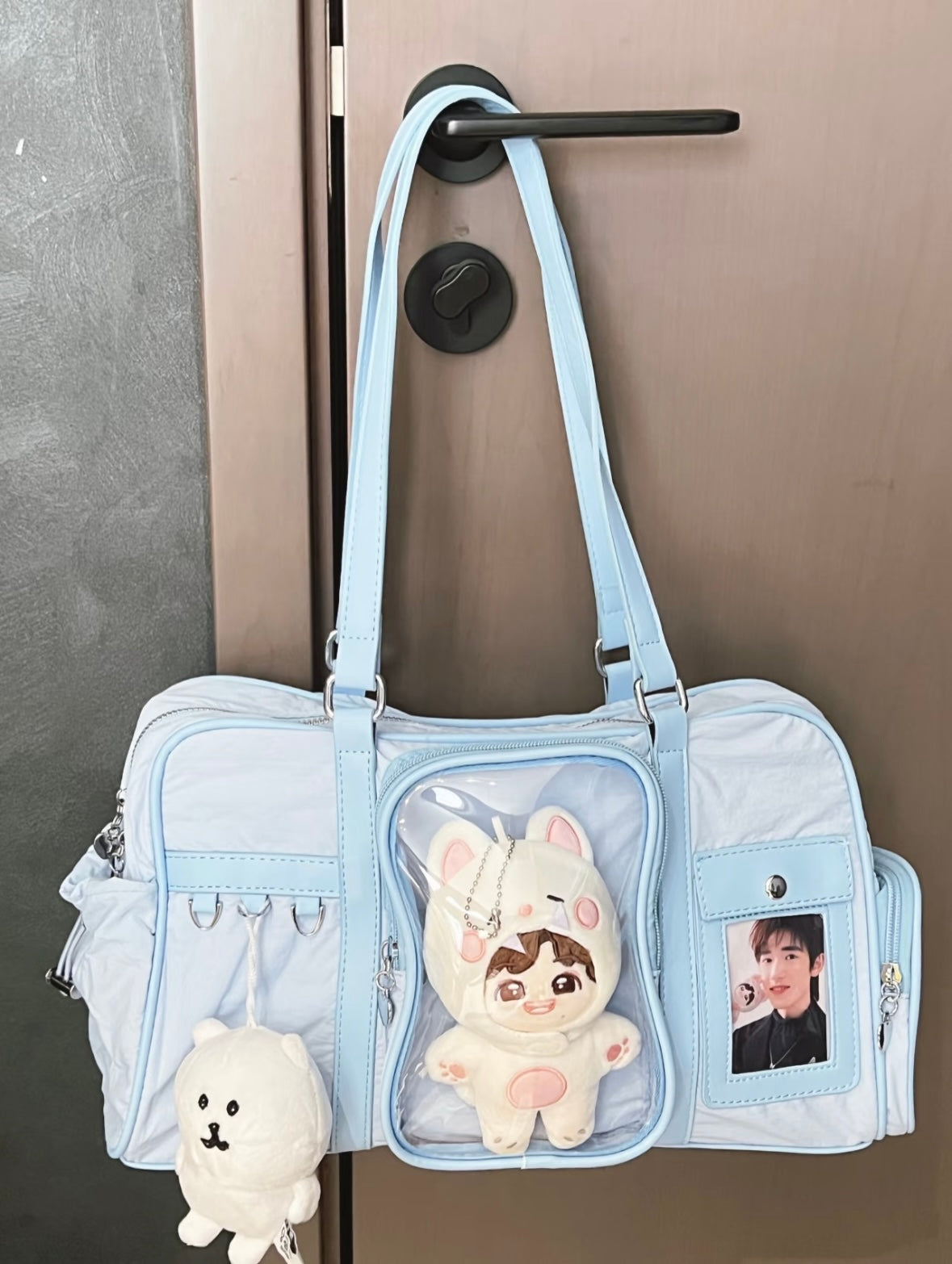 Labubu travel bag for man women fitness baglarge bag ita bag college school bag suitable for plush toys