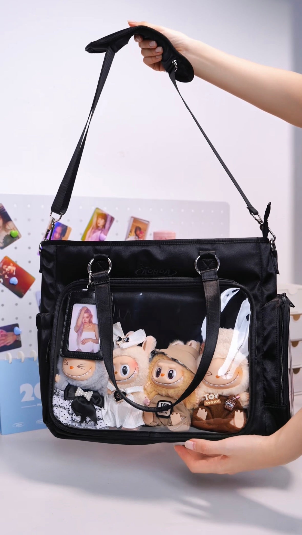 AORDA tote bag for women large bag ita bag college school bag backpack large capacity multifunctional use suitable for plush toys