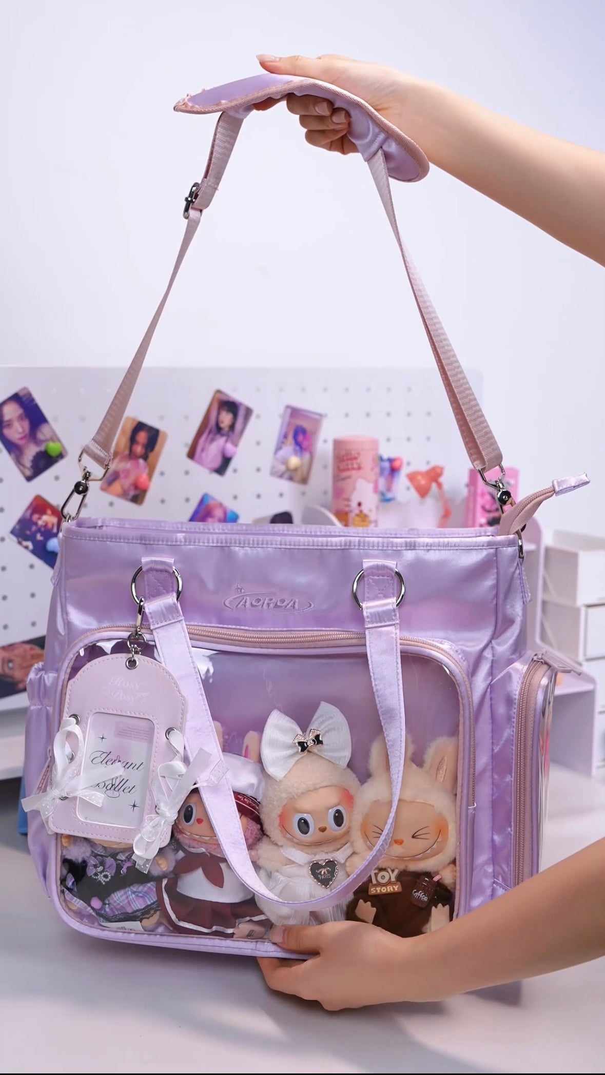 AORDA tote bag for women large bag ita bag college school bag backpack large capacity multifunctional use suitable for plush toys