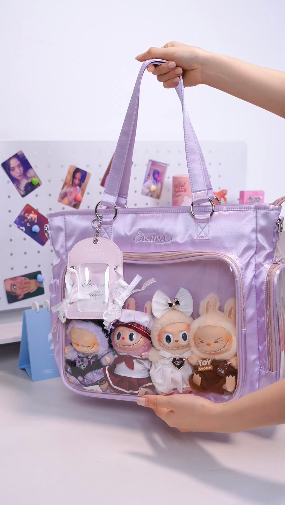 AORDA tote bag for women large bag ita bag college school bag backpack large capacity multifunctional use suitable for plush toys