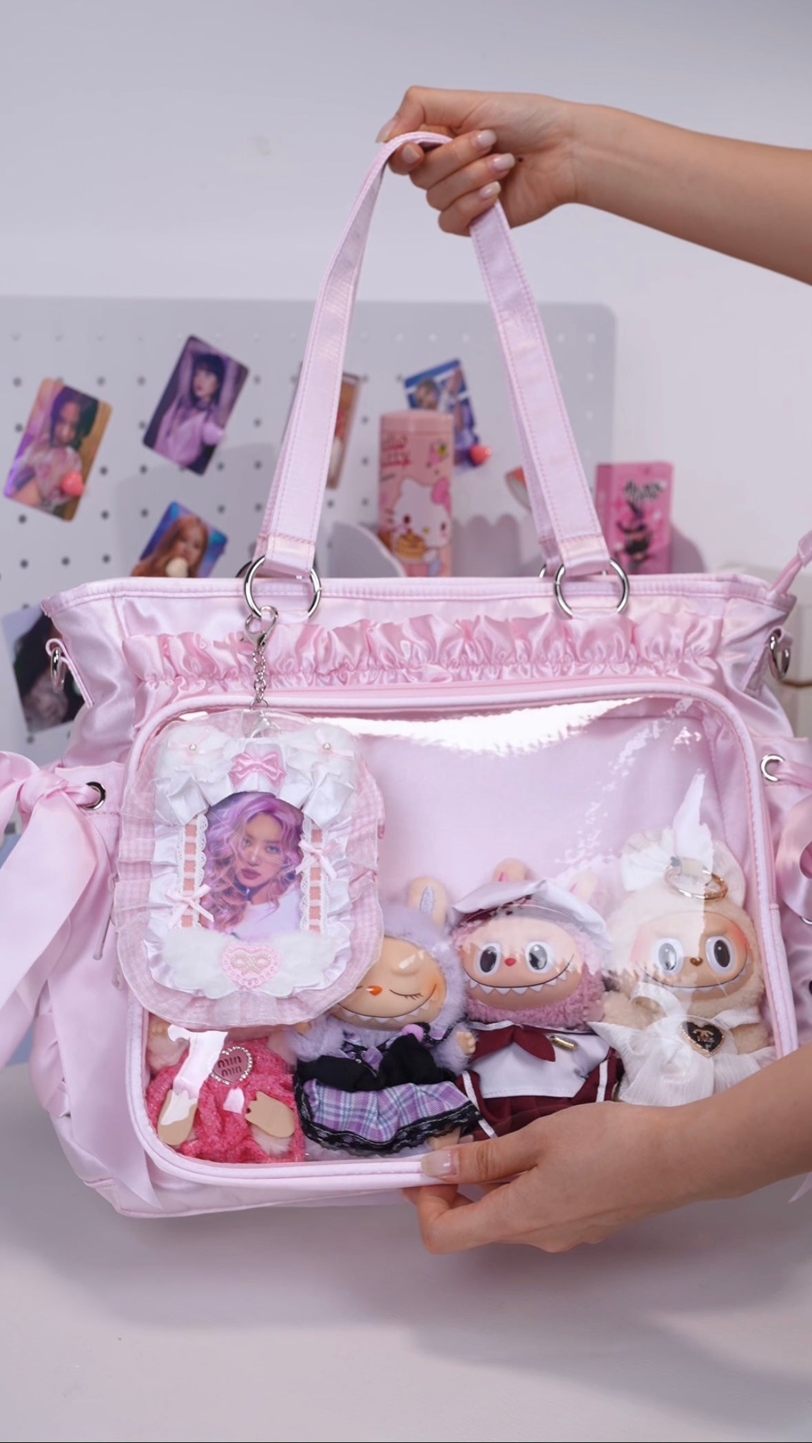 AORDA tote bag for women large bag ita bag college school bag backpack large capacity multifunctional use suitable for plush toys
