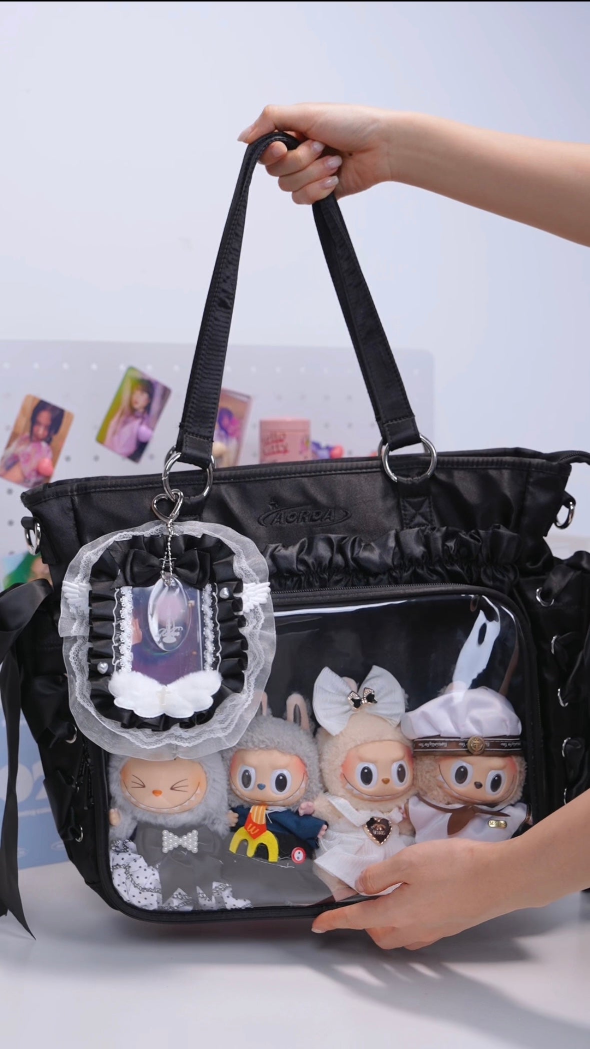 AORDA tote bag for women large bag ita bag college school bag backpack large capacity multifunctional use suitable for plush toys