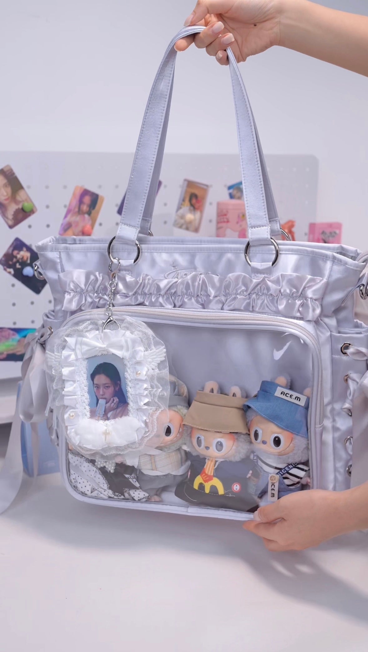 AORDA tote bag for women large bag ita bag college school bag backpack large capacity multifunctional use suitable for plush toys