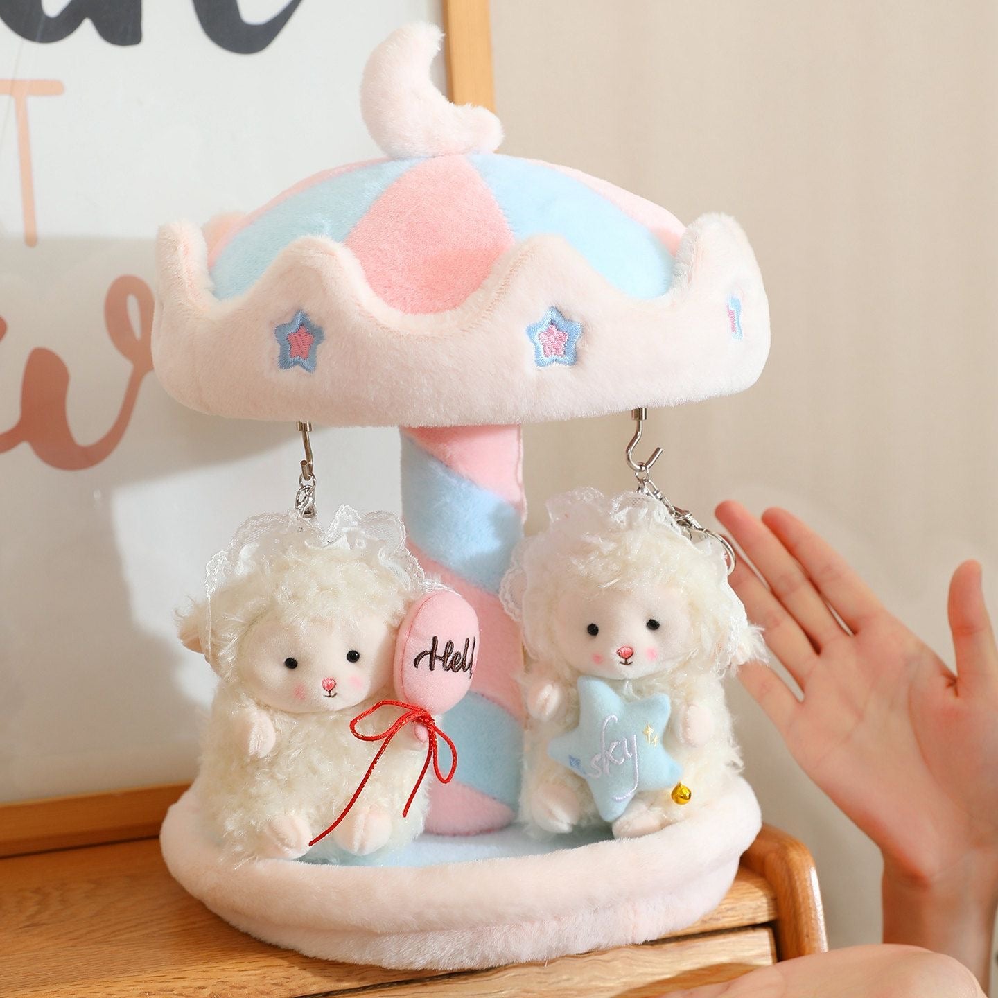 Carousel doll house trendy toy display stand holiday gift for friends