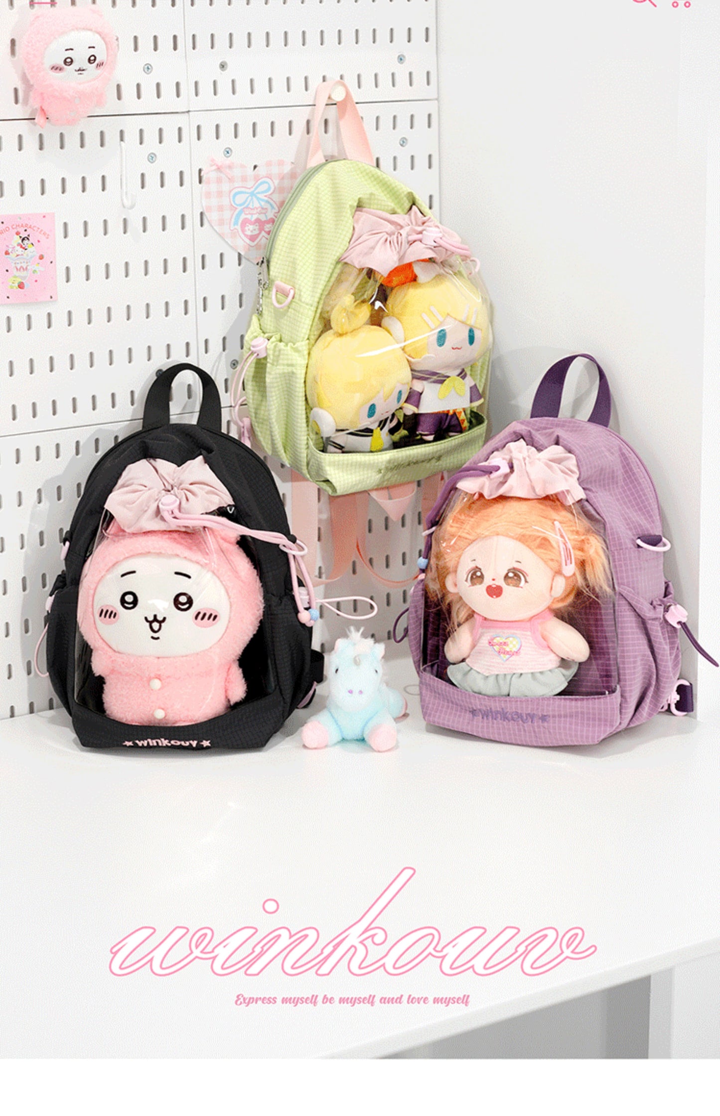 winkouv school bag backpack waterproof lightweight college small size suitable for plush tools