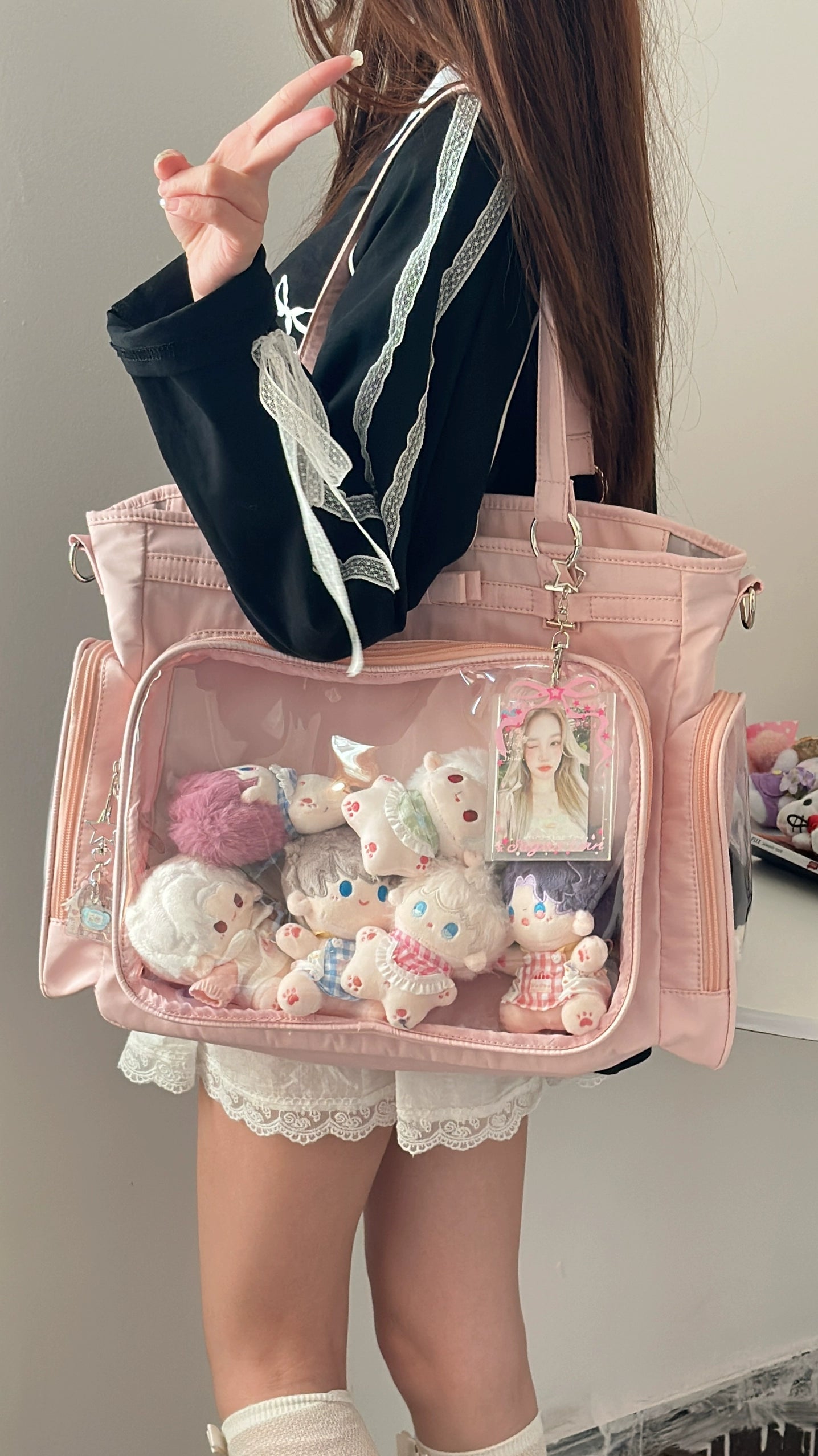 tote bag for women large bag ita bag college school bag backpack large capacity multifunctional use suitable for plush toys