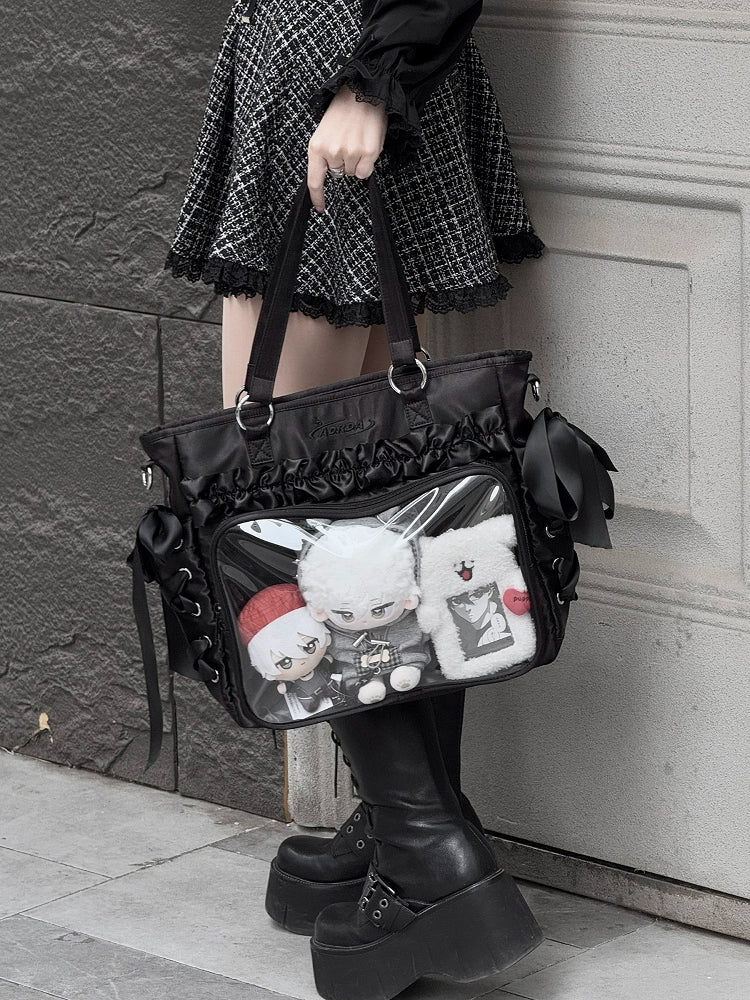 AORDA tote bag for women large bag ita bag college school bag backpack large capacity multifunctional use suitable for plush toys