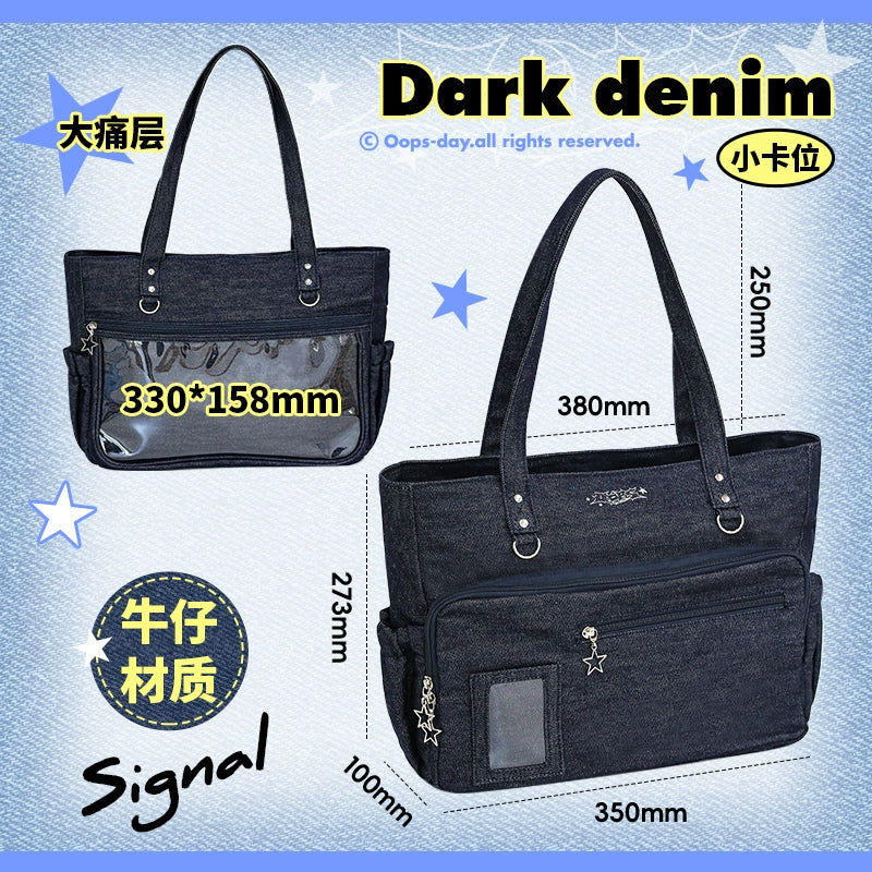 OOPSDAY labubu tote bag for women large bag ita bag college school bag large capacity multifunctional use suitable for plush toys