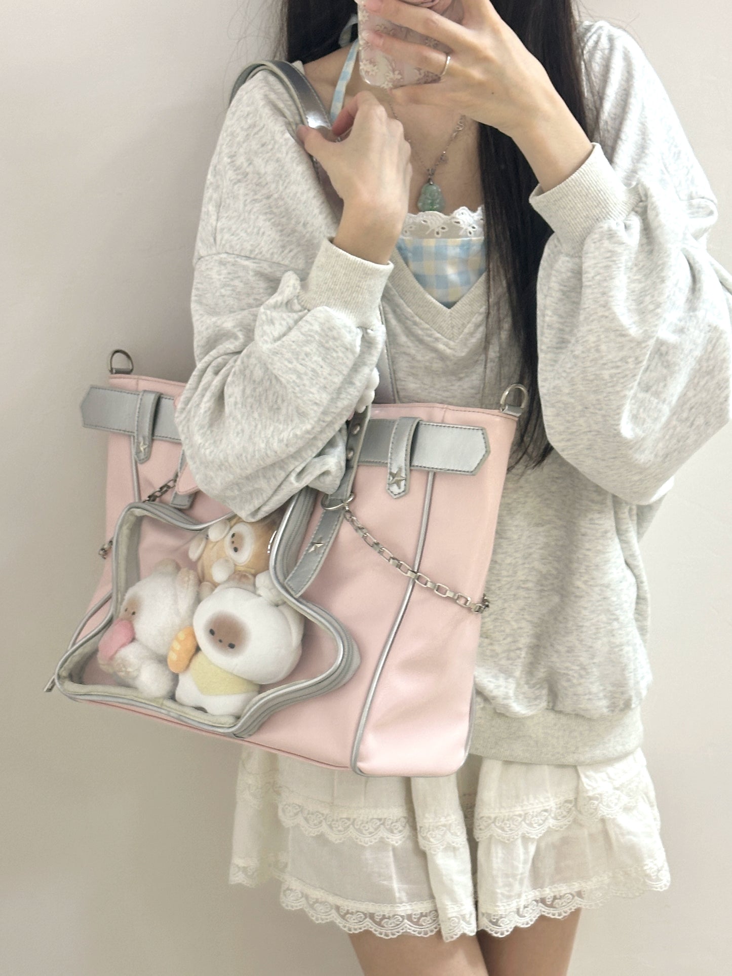 tote bag for women large bag ita bag college school bag backpack large capacity suitable for plush toys