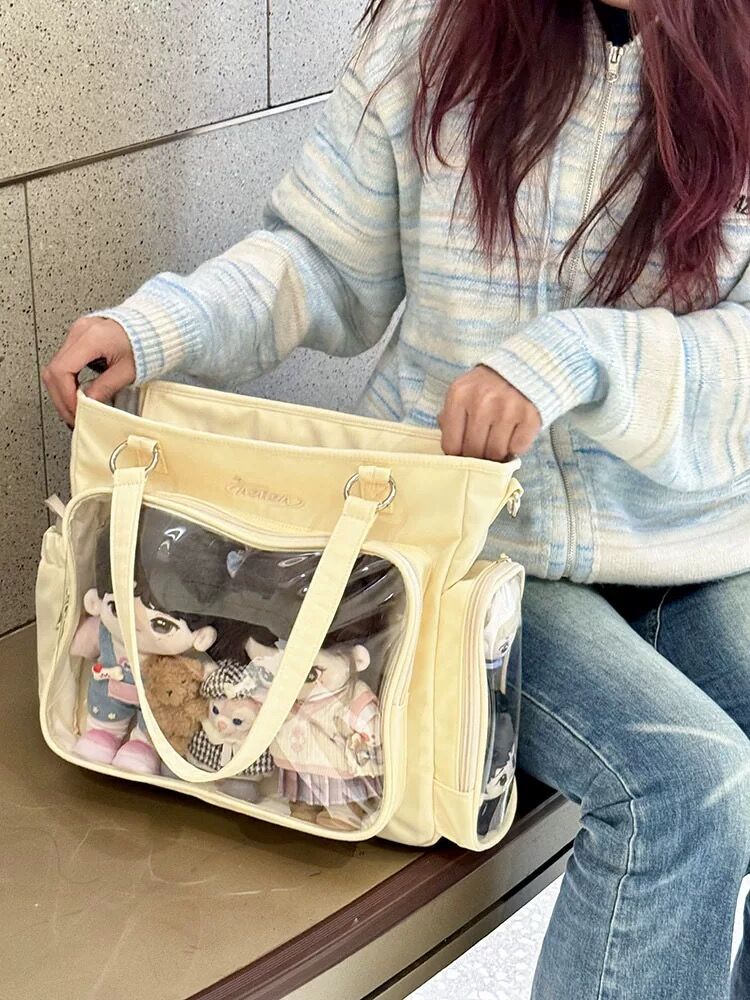 AORDA tote bag for women large bag ita bag college school bag backpack large capacity multifunctional use suitable for plush toys