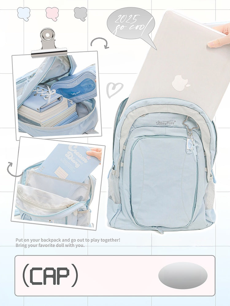 RosyPosy labubu school bag backpack for school lightweight college suitable for plush tools