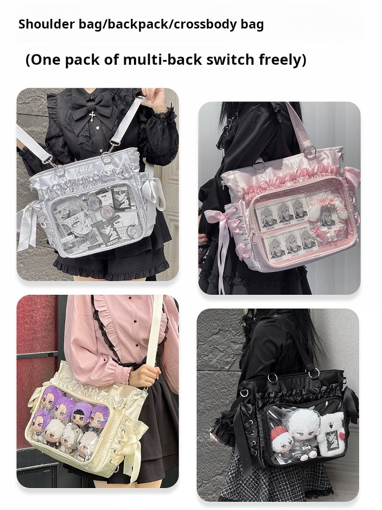 AORDA tote bag for women large bag ita bag college school bag backpack large capacity multifunctional use suitable for plush toys
