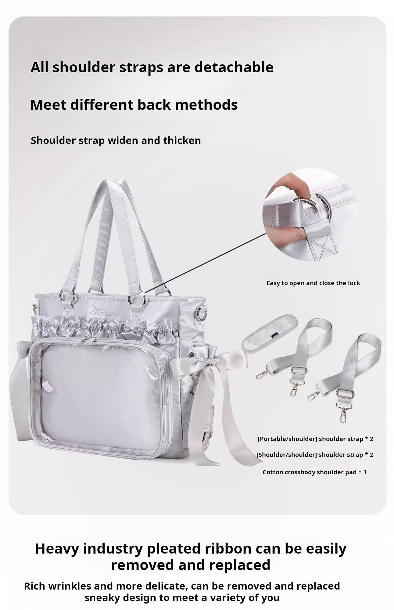 AORDA tote bag for women large bag ita bag college school bag backpack large capacity multifunctional use suitable for plush toys