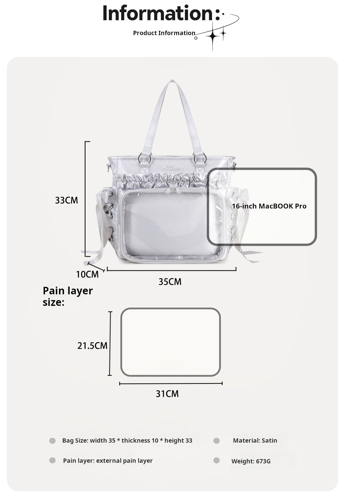 AORDA tote bag for women large bag ita bag college school bag backpack large capacity multifunctional use suitable for plush toys