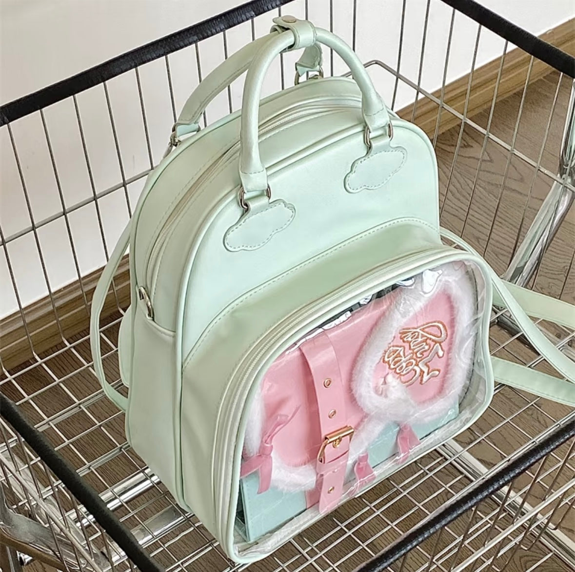 Labubu ita bag school bag backpack for school suitable for plush tools