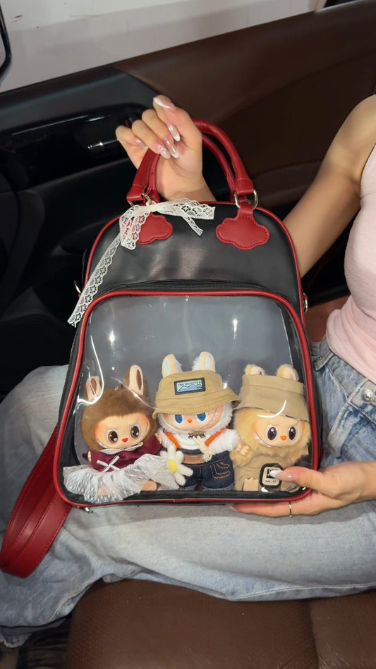 Labubu ita bag school bag backpack for school suitable for plush tools