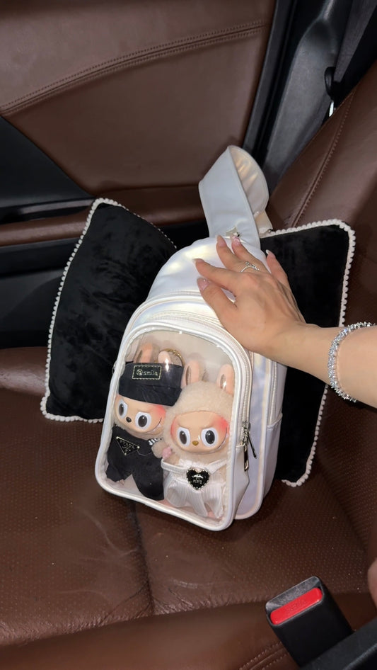 Labubu ita bag chest bag for man women,messenger bag suitable for plush tools
