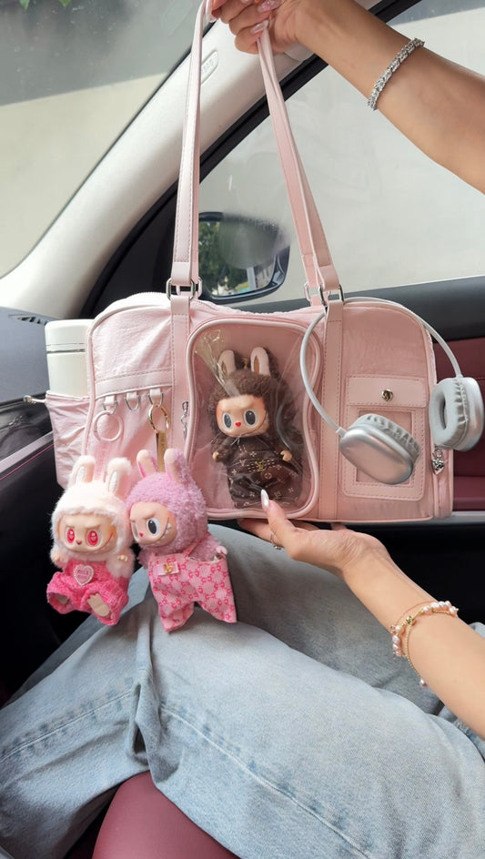 Labubu travel bag for man women fitness baglarge bag ita bag college school bag suitable for plush toys