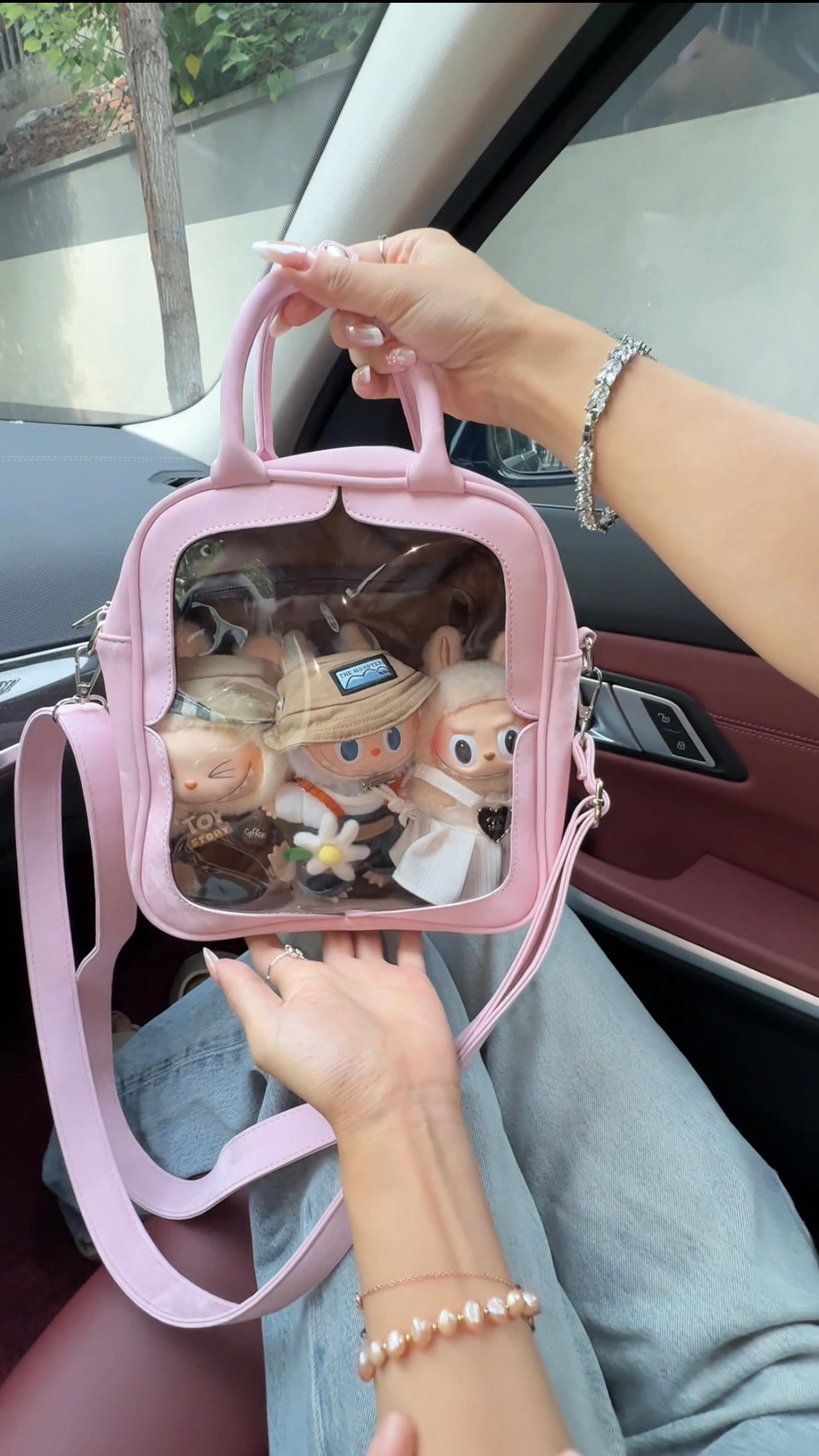 Labubu ita bag messenger bag school bag backpack for school capacity multifunctional use suitable for plush tools