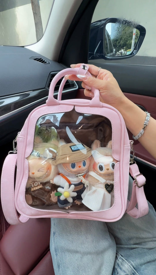 Labubu ita bag messenger bag school bag backpack for school capacity multifunctional use suitable for plush tools