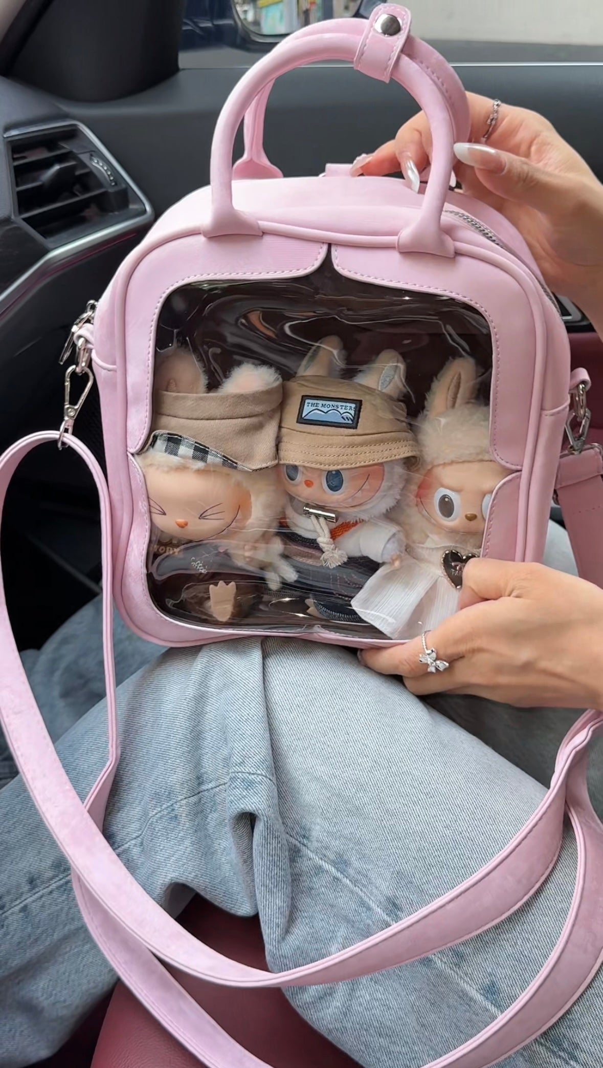 Labubu ita bag messenger bag school bag backpack for school capacity multifunctional use suitable for plush tools