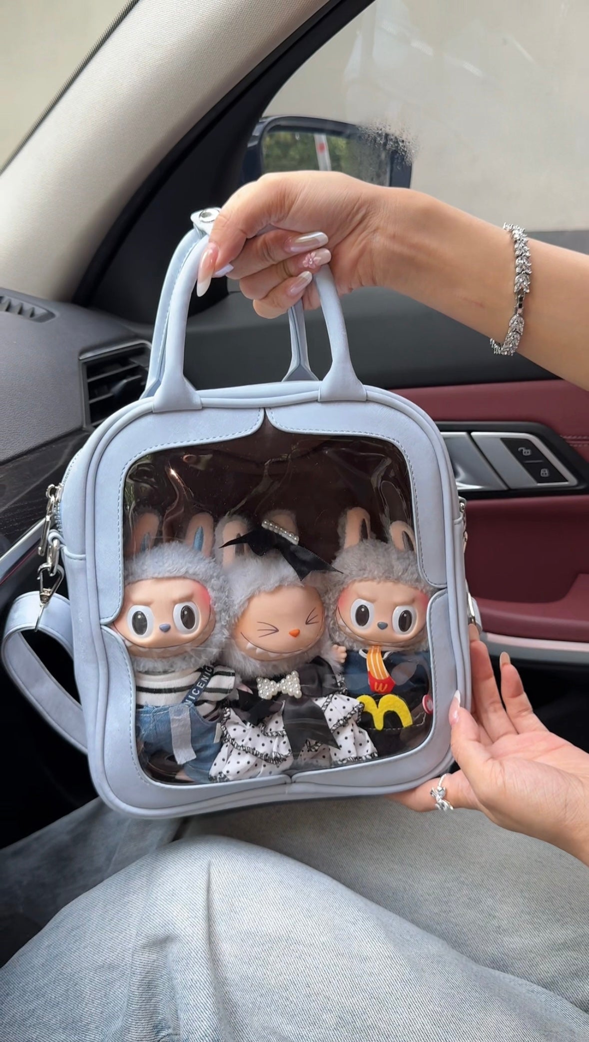 Labubu ita bag messenger bag school bag backpack for school capacity multifunctional use suitable for plush tools