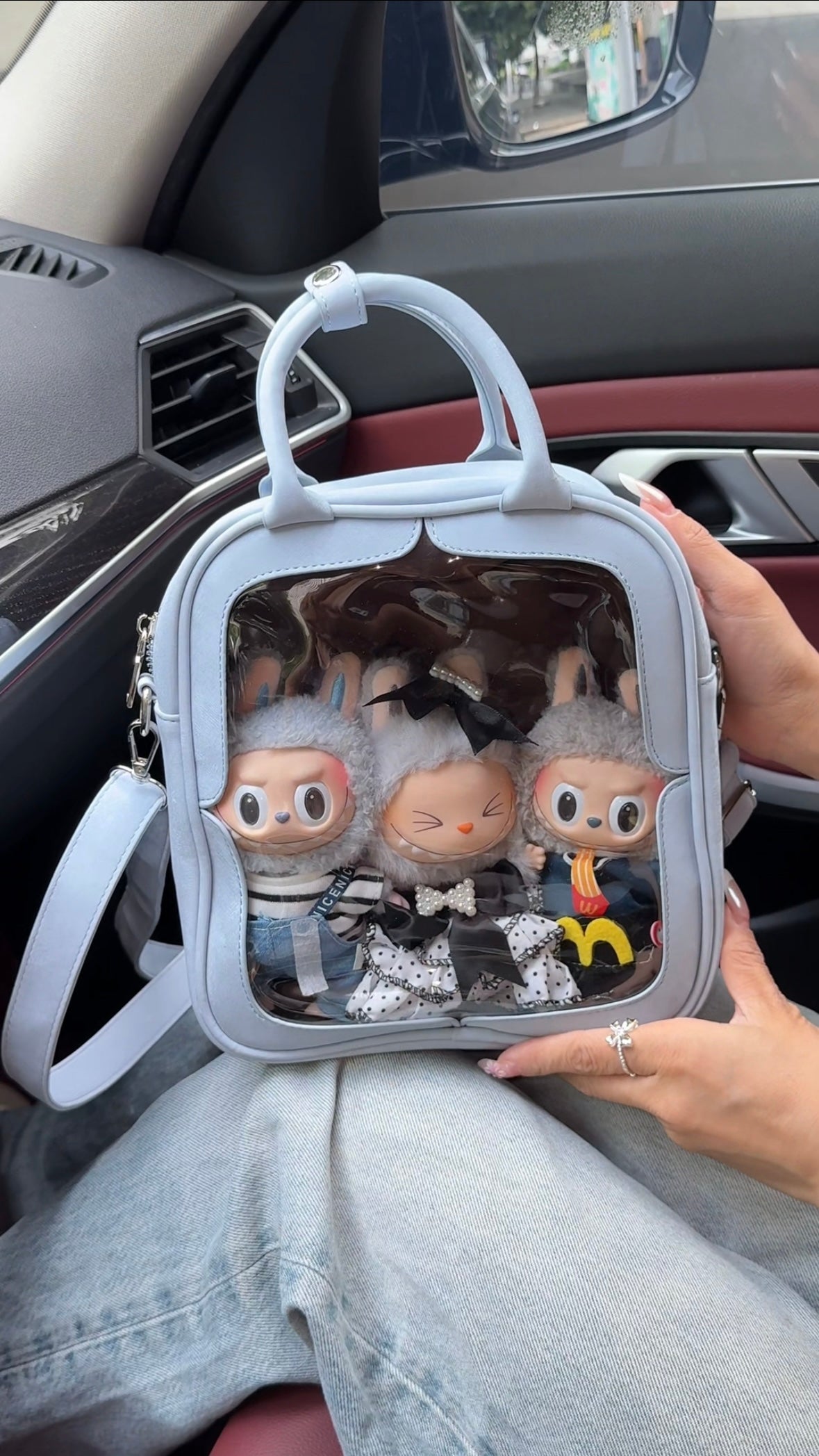 Labubu ita bag messenger bag school bag backpack for school capacity multifunctional use suitable for plush tools