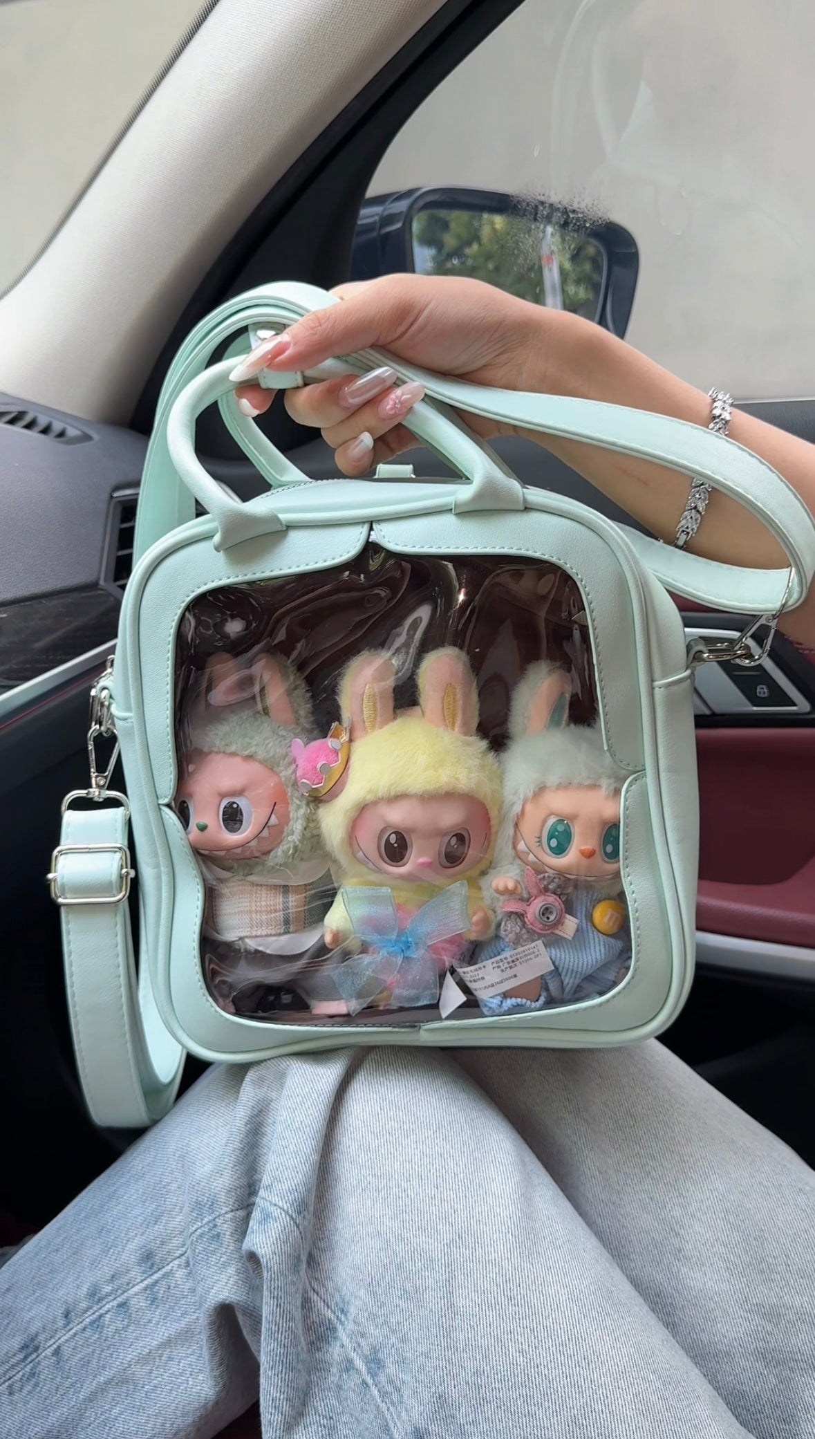 Labubu ita bag messenger bag school bag backpack for school capacity multifunctional use suitable for plush tools