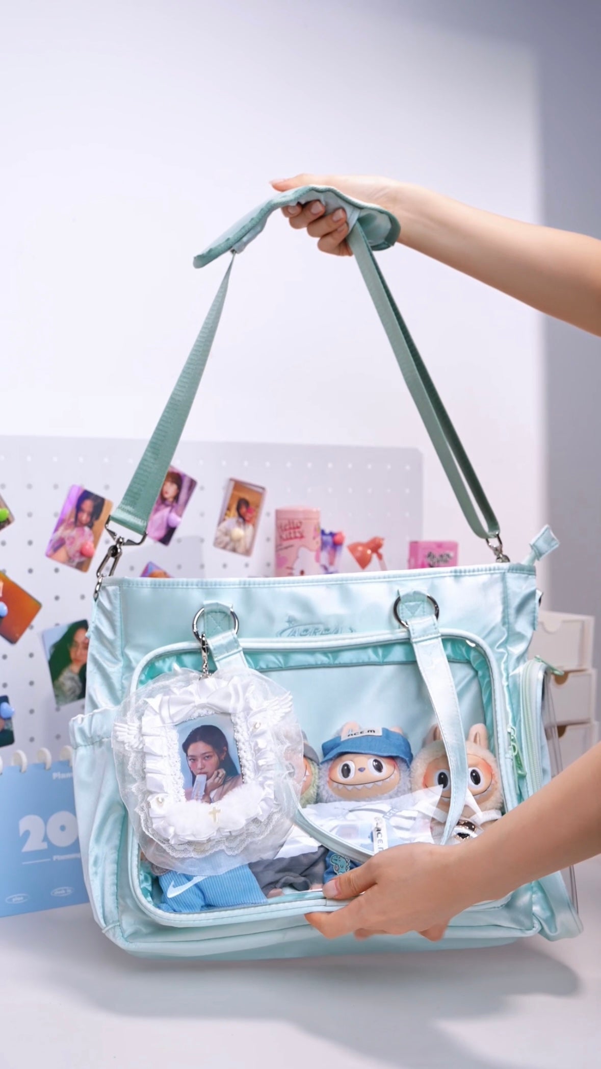 AORDA tote bag for women large bag ita bag college school bag backpack large capacity multifunctional use suitable for plush toys